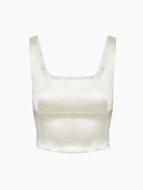 Aritzia Wilfred shine satin bustier